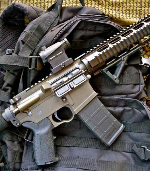 AR-15 Cerakoted using Coyote Tan and O.D. Green