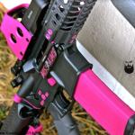 color fill safe fire markings in pink, pink cerakote ar15, ladies ar15