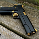 Ruger 1911 in MAD Black with Gold accents