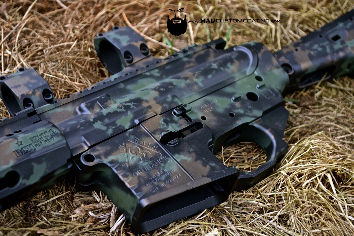 Mad Grunge Camo On An Ar15 In Mad Black Burnt Bronze