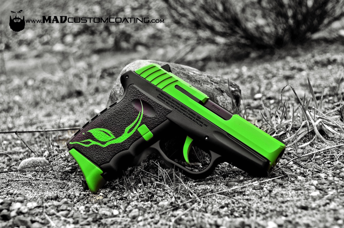 Alien Gear Theme on an SCCY 9mm - Mad Custom Coating.