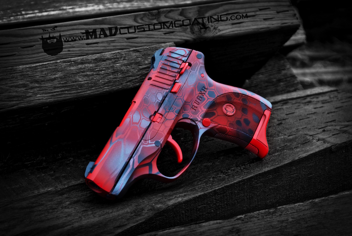 Red MAD Dragon Camo on a Ruger .380. 