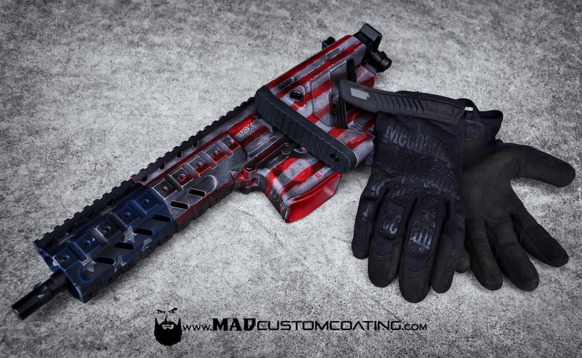 War Torn Flag on a Sig MPX - Mad Custom CoatingMad Custom Coating